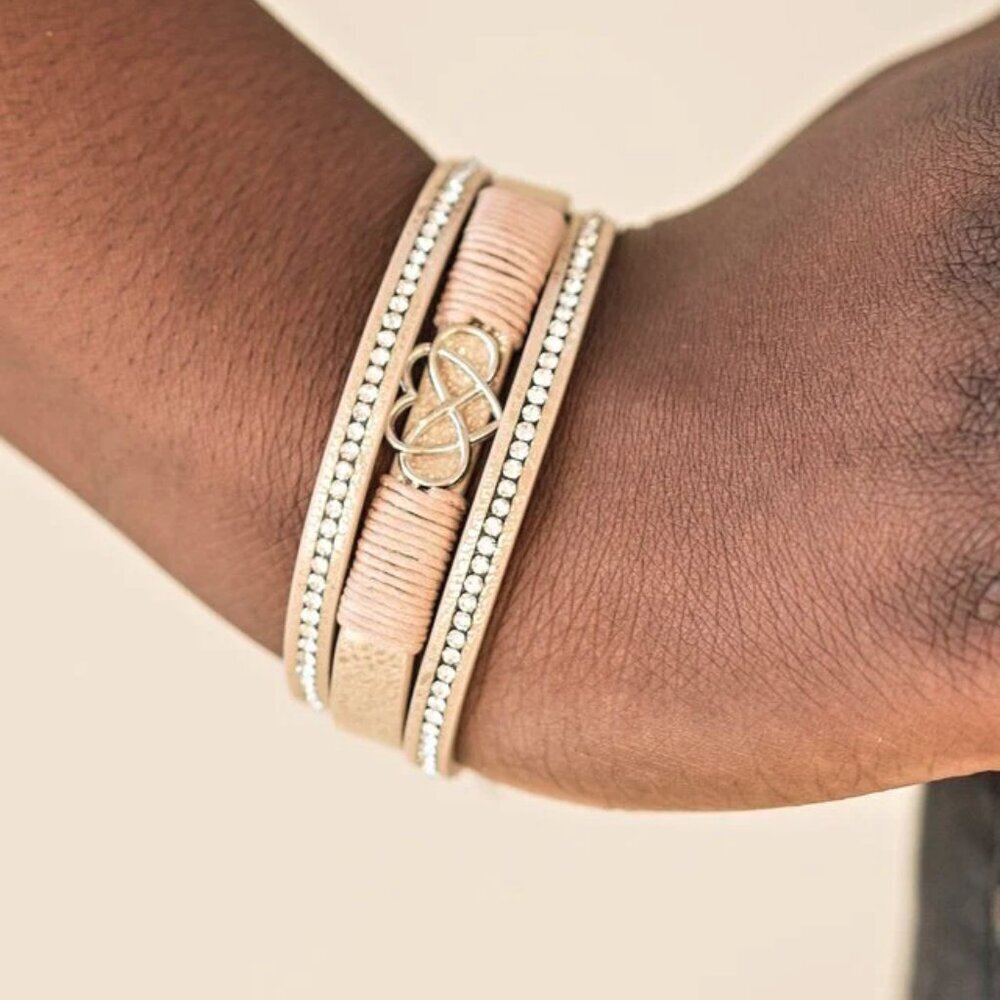 Paparazzi Jewelry Accessories - Hustlin Heart - Orange Bracelet - Vintage